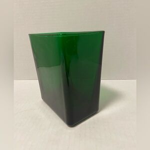 Vintage Napco Emerald Green Glass Vase